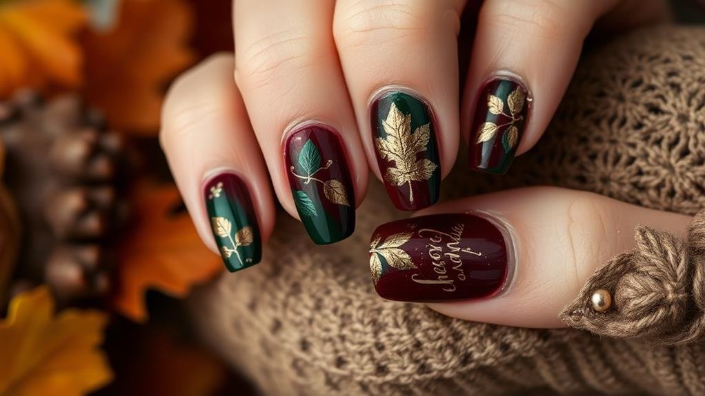 fall inspired september nail designs