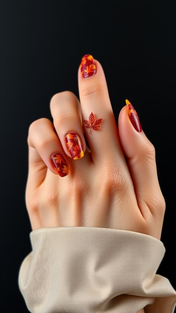 nature inspired manicure design