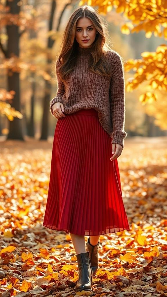 stylish versatile pleated skirts